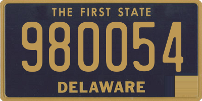 DE license plate 980054