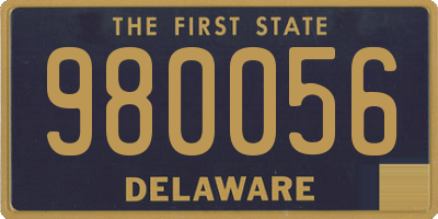 DE license plate 980056