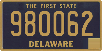 DE license plate 980062