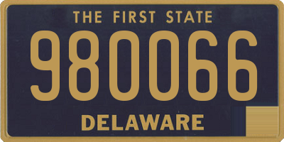 DE license plate 980066