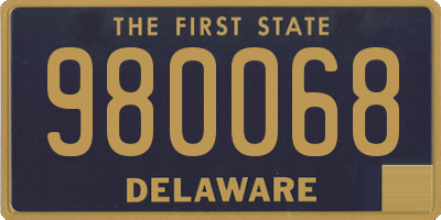 DE license plate 980068
