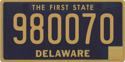 DE license plate 980070
