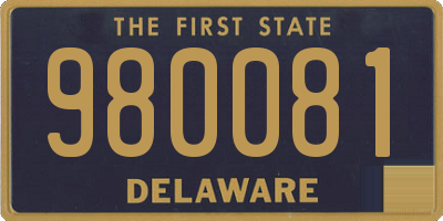 DE license plate 980081