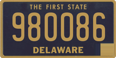 DE license plate 980086