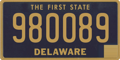 DE license plate 980089