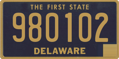 DE license plate 980102