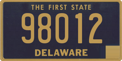 DE license plate 98012