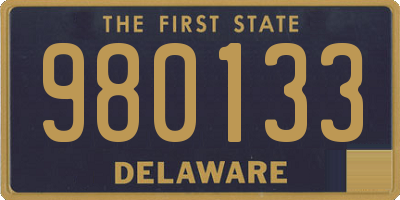DE license plate 980133