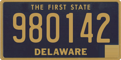 DE license plate 980142