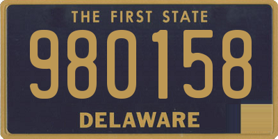 DE license plate 980158