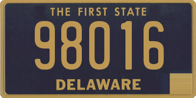 DE license plate 98016
