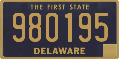 DE license plate 980195
