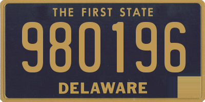 DE license plate 980196