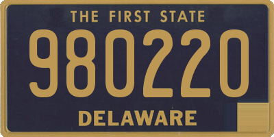 DE license plate 980220