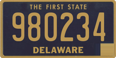 DE license plate 980234