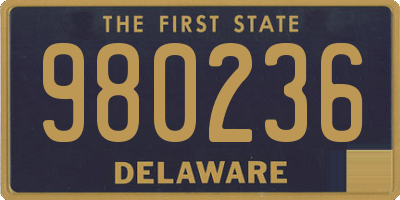 DE license plate 980236