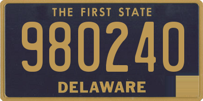 DE license plate 980240