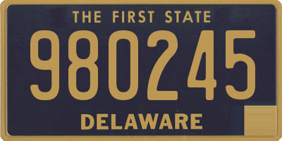 DE license plate 980245