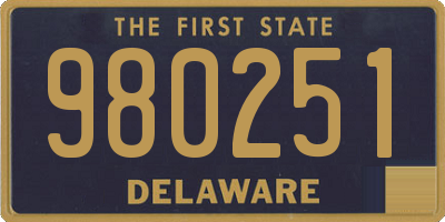 DE license plate 980251
