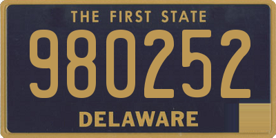 DE license plate 980252