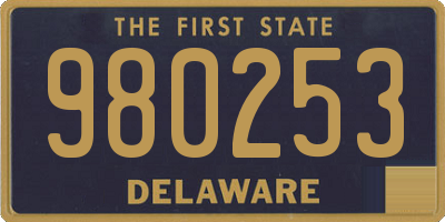DE license plate 980253