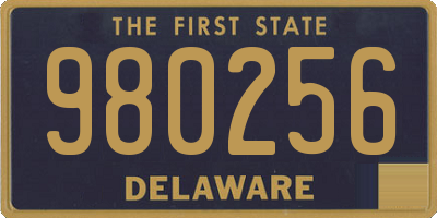 DE license plate 980256