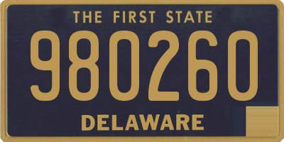 DE license plate 980260