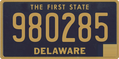 DE license plate 980285