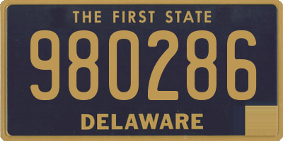 DE license plate 980286