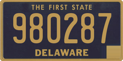 DE license plate 980287