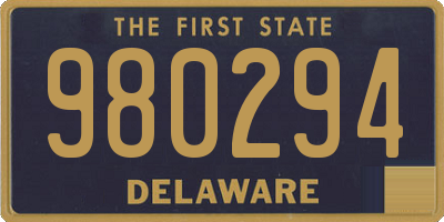 DE license plate 980294