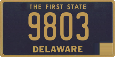 DE license plate 9803