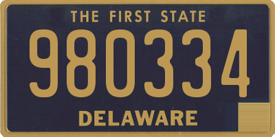 DE license plate 980334