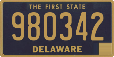 DE license plate 980342