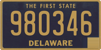 DE license plate 980346