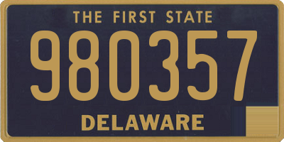 DE license plate 980357