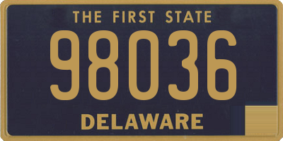 DE license plate 98036