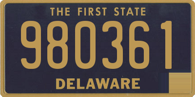 DE license plate 980361