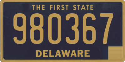 DE license plate 980367
