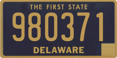 DE license plate 980371