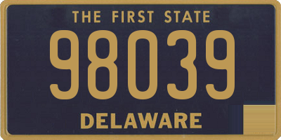 DE license plate 98039