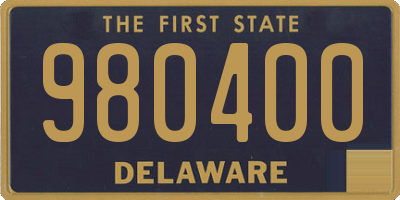 DE license plate 980400