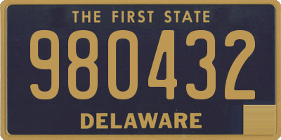 DE license plate 980432