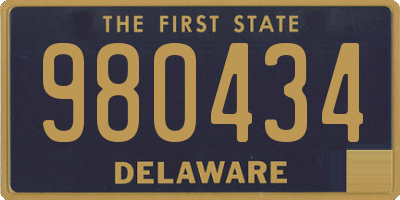 DE license plate 980434