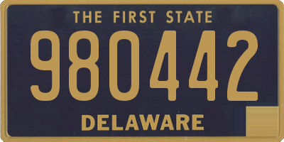 DE license plate 980442