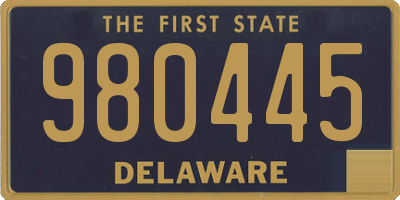 DE license plate 980445
