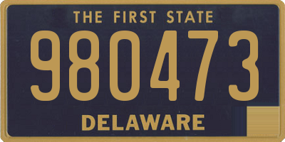 DE license plate 980473