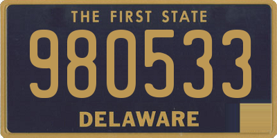 DE license plate 980533
