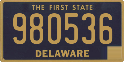 DE license plate 980536