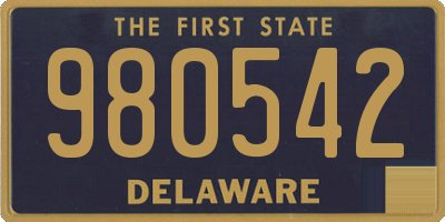 DE license plate 980542